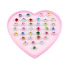 Anéis De Cristal Ajustáveis Para Meninas Com Tema De Animais, 10, 20 Ou 36 Peças, Brinquedos De Anéis De Cristal Ajustáveis Para Meninas Com Tema De Animais, 10, 20 Ou 36 Peças, Brinquedos De