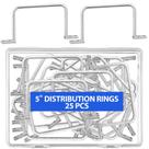 Anéis de distribuição Yaocom Aluminium D Ring 12,7 cm, prata, 25 unidades Anéis de distribuição Yaocom Aluminium D Ring 12,7 cm, prata, 25 unidades