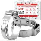 Anéis de Fixação PEX Newdeli 5/8" em Aço Inoxidável, 50 peças