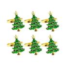 Anéis De Guardanapo De Natal 6 Peças Enfeites De Árvore De Natal Decoração De Mesa De Jantar Para