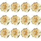 Anéis de guardanapo KPOSIYA, conjunto de 20 flores ocas em metal dourado Anéis de guardanapo KPOSIYA, conjunto de 20 flores ocas em metal dourado