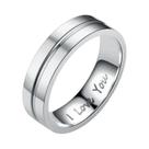 Anéis De Noivado Em Aço Inoxidável Com Cristal Para Casais, Presente De Joias De Casamento I LOVE