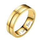 Anéis De Noivado Em Aço Inoxidável Com Cristal Para Casais, Presente De Joias De Casamento I LOVE