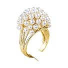 Anéis Elegantes De Imitação De Pérola Em Formato De Flor Para Mulheres, Anéis De Casamento, Noivado,