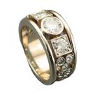 Anéis Geométricos De Ouro CZ Para Mulheres, Acessórios De Moda Versáteis Para Casamento E Festas Anéis Geométricos De Ouro CZ Para Mulheres, Acessórios De Moda Versáteis Para Casamento E Festas