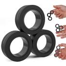 Anéis Magnéticos Fidget Toy BUNMO - Pretos para Adultos e Adolescentes