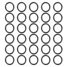 Anéis O de metal PATIKIL 30 peças de liga de zinco preta de 17x22 mm