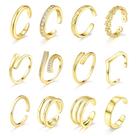 Anéis para os dedos dos pés Giovanchi, 12 peças, folheados a ouro 14K, conjunto ajustável Anéis para os dedos dos pés Giovanchi, 12 peças, folheados a ouro 14K, conjunto ajustável