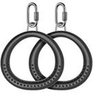 Anéis Swing Bar Rings Dolibest Round Trapeze, 2 peças para crianças, pretos