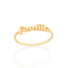 Anel 18k com escrita família 512383 Rommanel