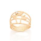 Anel 18k flor com cristal BRANCO 510092 Rommanel