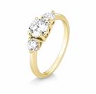 Anel 3 pedras moissanite 4mm 6.5mm 1.6ct joia de prata luxo möverich tamanho:13