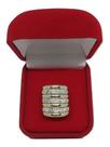 Anel 7 Elos Prata 925 Ouro 12k