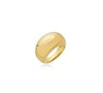 ANEL ABAULADO LISO BANHADO A OURO - 1,4 cm - 9 g