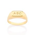 Anel abc folheado a ouro 513393 Rommanel