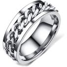 Anel Aço Cirúrgico Masculino Feminino 8mm Corrente Giratória Exclusivo Premium