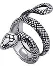Anel Aço Inox Cobra Shake Serpente Wicca