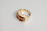 Anel Ágata Banhado Em Ouro 18k Anel Ágata Banhado Em Ouro 18k