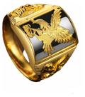Anel Águia Banhado A Ouro 18k Ajustável
