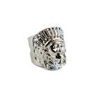 Anel Ajustável Caboclo 2,6 cm Niquelado em Metal Anel Ajustável Caboclo 2,6 cm Niquelado em Metal