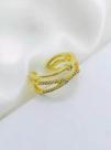 Anel Ajustável Coração Feminino - Banhado a Ouro 18k