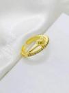 Anel Ajustável Coração Feminino - Banhado a Ouro 18k