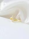 Anel Ajustável Coração Ponto Feminino - Banhado a Ouro 18k Anel Ajustável Coração Ponto Feminino - Banhado a Ouro 18k