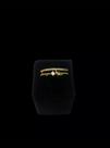 Anel ajustável feminino ponto de luz coração - banhado a ouro 18k Anel ajustável feminino ponto de luz coração - banhado a ouro 18k