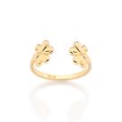 Anel ajustável flores banhado a ouro 18k 5136032000 Tm 20