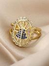 Anel ajustável nossa senhora feminino - banhado a ouro 18k Anel ajustável nossa senhora feminino - banhado a ouro 18k