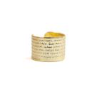 Anel Ajustável Oração 1,5 cm Dourado em Metal