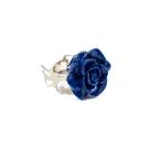 Anel Ajustável Rosa 2 cm em Metal