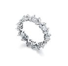 Anel aliança flor moissanite 4mm 0.2ct joia de prata luxo möverich tamanho:19