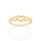 Anel amor eterno banhado a ouro18k Rommanel