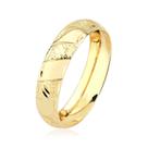 ANEL APARADOR ALIANÇA 5MM TODA TRABALHADA OURO MACIÇO 18K Tamanho:21Cor:Dourado