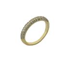 ANEL APARADOR COM CRAVAÇÃO FRONTAL BANHADO A OURO - Microzircônias - 3 mm ANEL APARADOR COM CRAVAÇÃO FRONTAL BANHADO A OURO - Microzircônias - 3 mm