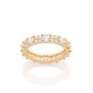 Anel aparador com zircônias banhado a ouro 18k Cód. 5135921406 TAM 14