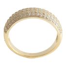 Anel Aparador meia aliança 5mm cravejada com micro zirconias Folheada Ouro 18k semijoia