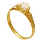 Anel aro fino com pérola folheado em ouro 18k softjoias Anel aro fino com pérola folheado em ouro 18k softjoias