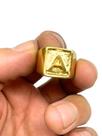 Anel Banhado a Ouro 18K Escolha a Letra Elegância e Estilo
