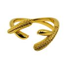 Anel Banhado Ouro 18k Cactus Ajustável Luxo