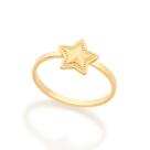 Anel banhado ouro 3x 24k 18k e 22k feminino infantil rommanel estrela esferas 512935