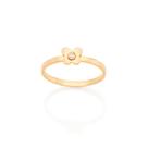 Anel banhado ouro 3x 24k 18k e 22k feminino infantil rommanel fino borboleta zircônia 512810