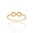 Anel banhado ouro 3x 24k 18k e 22k feminino infinito fino skinny rommanel esferas 513430