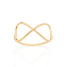 Anel banhado ouro 3x 24k 18k e 22k feminino infinito rommanel fino skinny vazado 512564 Anel banhado ouro 3x 24k 18k e 22k feminino infinito rommanel fino skinny vazado 512564