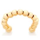 Anel banhado ouro 3x 24k 18k e 22k feminino rommanel ajustável esferas 513006