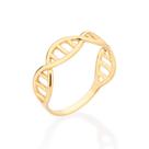 Anel banhado ouro 3x 24k 18k e 22k feminino rommanel fino skinny cromossomos 513355 Anel banhado ouro 3x 24k 18k e 22k feminino rommanel fino skinny cromossomos 513355