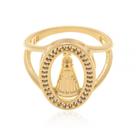 Anel banhado ouro 3x 24k 18k e 22k feminino rommanel nossa senhora aparecida zirconias 511659 Anel banhado ouro 3x 24k 18k e 22k feminino rommanel nossa senhora aparecida zirconias 511659