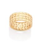 Anel banhado ouro 3x 24k 18k e 22k masculino rommanel 18k pé na estrada pneu 513367