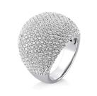 Anel bola g pave zirconia joia de prata luxo exclusivo moverich tamanho:17